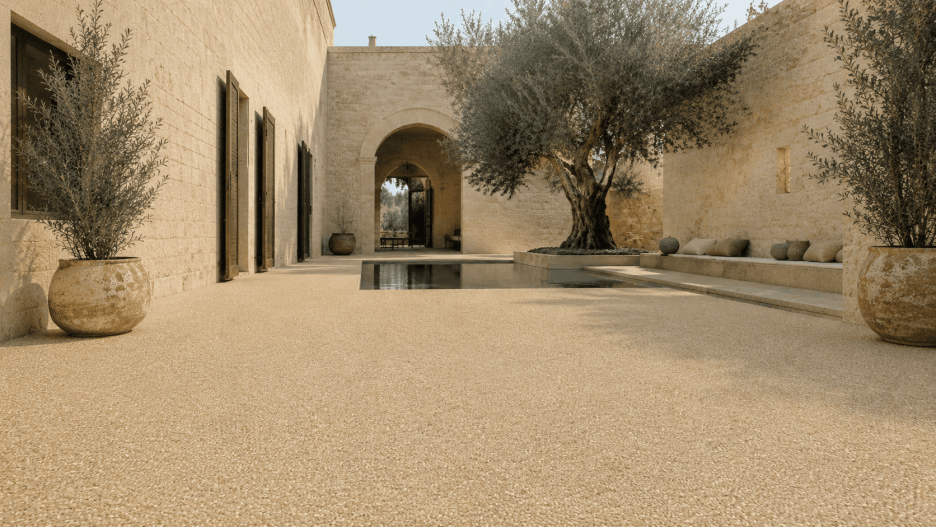 Co-Stone stone carpet surface application